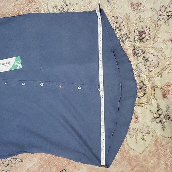 Workshop Republic Clothing Denim Sleeveless Button Down Hi Low Blouse  Size XS - Picture 12 of 12